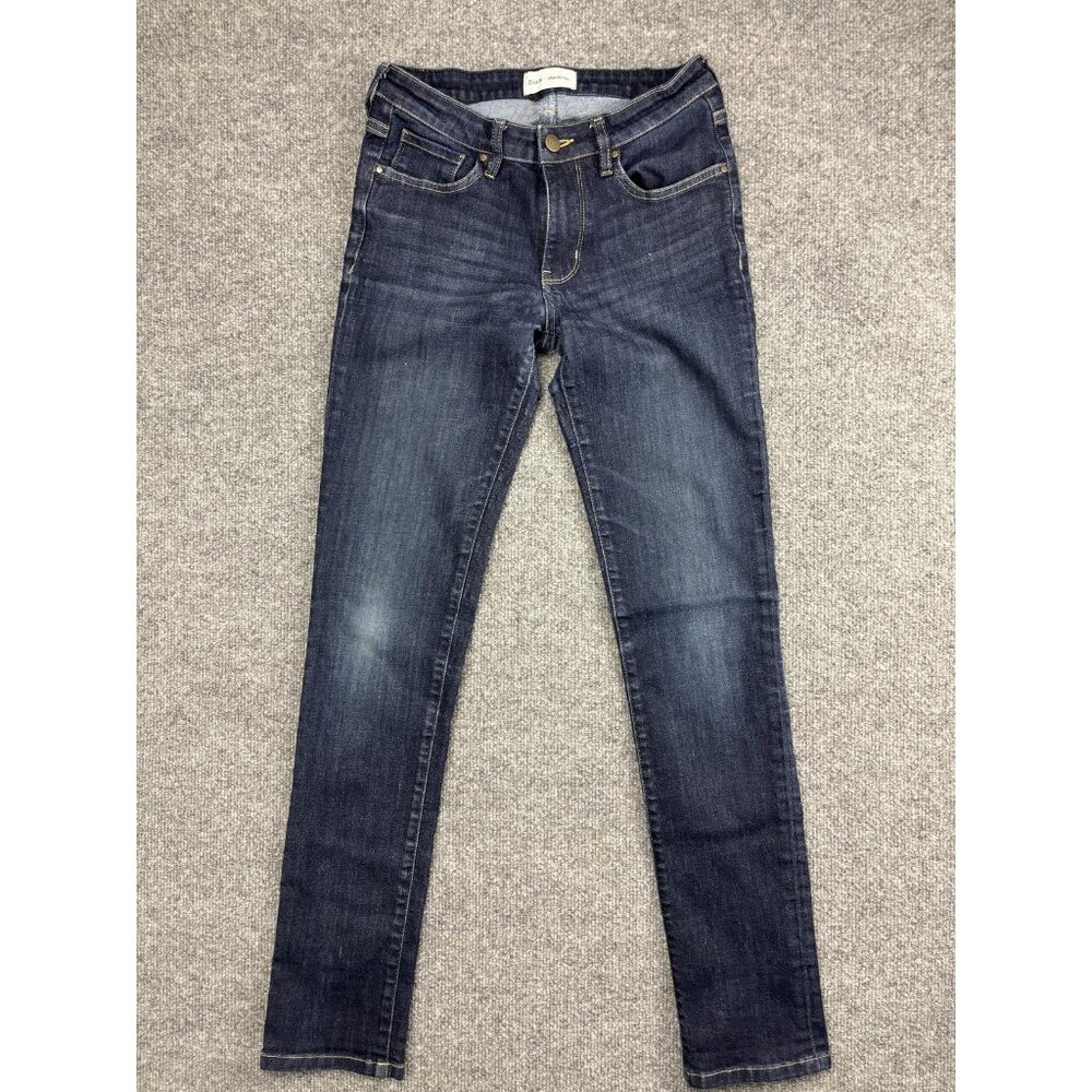 Dish Denim Jeans Womens 26x32 Dark Wash Straight & Narrow Stretch Blue‎ Denim